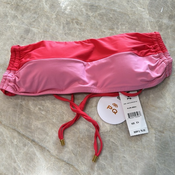 PQ Swim- Aura Luna Color Block Top- Size‎ D - Picture 3 of 6